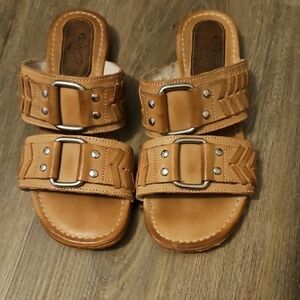Freebird Sage Tan Leather Sandals